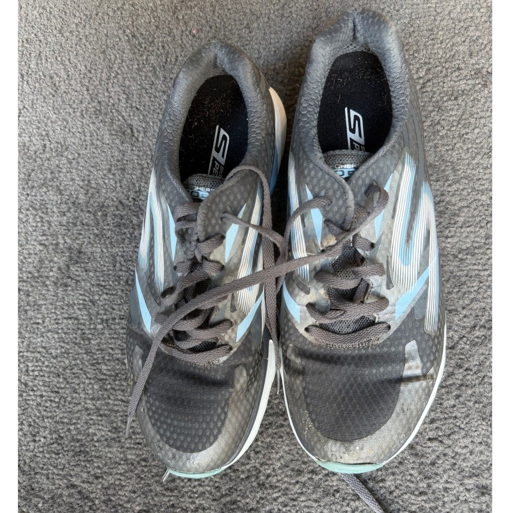 Skechers Go Golf Performance Women Sneakers Dark Grey Light Blue Athletic  8.5